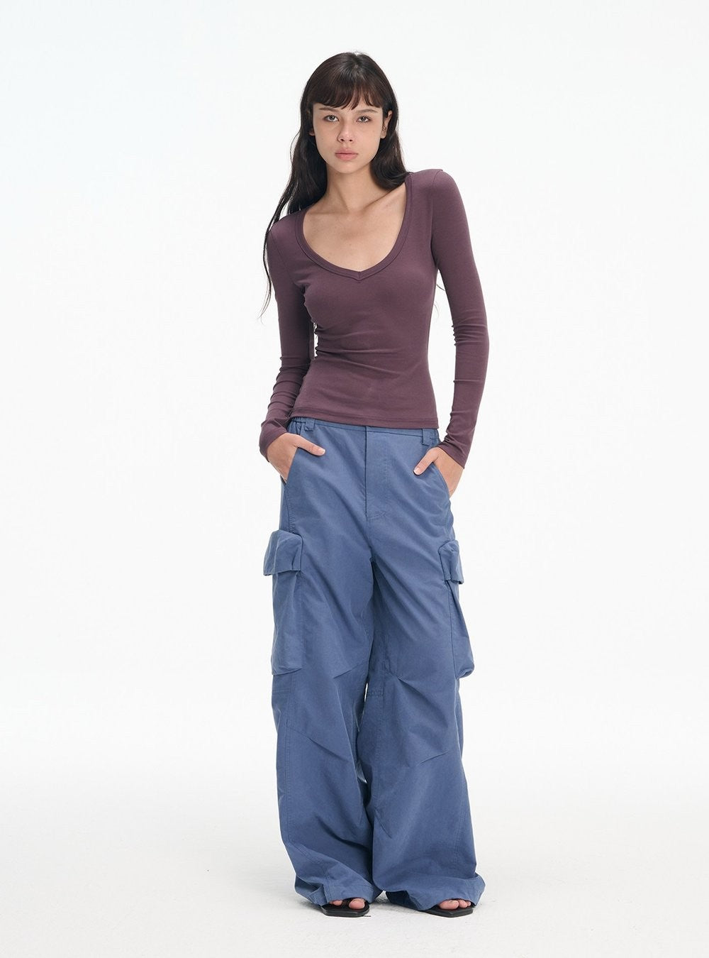 Pure V-Neck Tailored Top (3color)