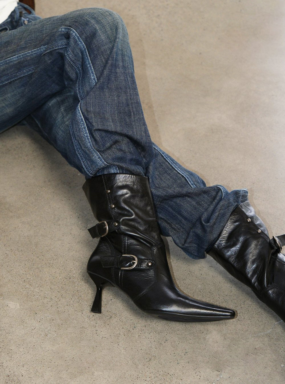 Edge Rider Buckle Boots (2color)