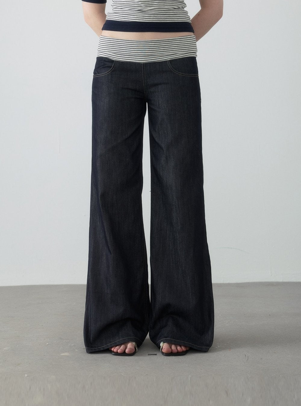 Spiral Stripe Bootcut Pants
