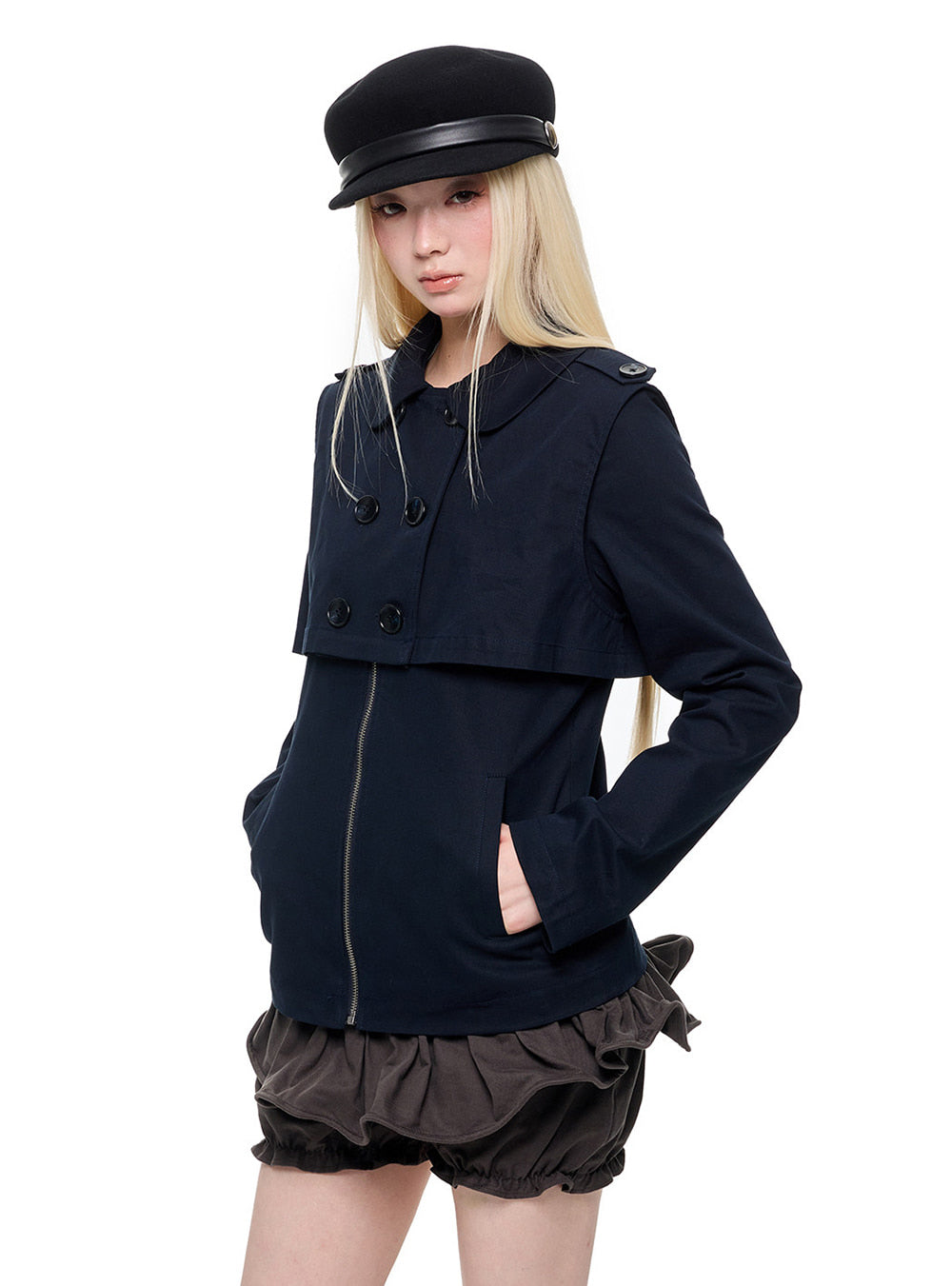 Navy Panel Double Jacket