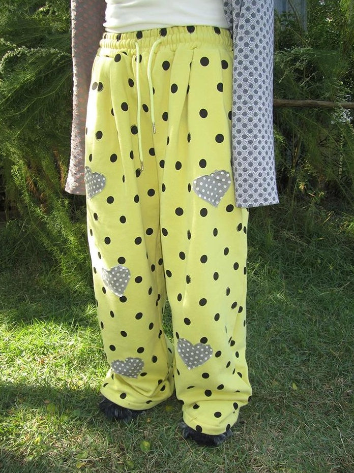 3months | CASUAL POLKA DOT WIDE LEG PANTS【ID:TN00036】