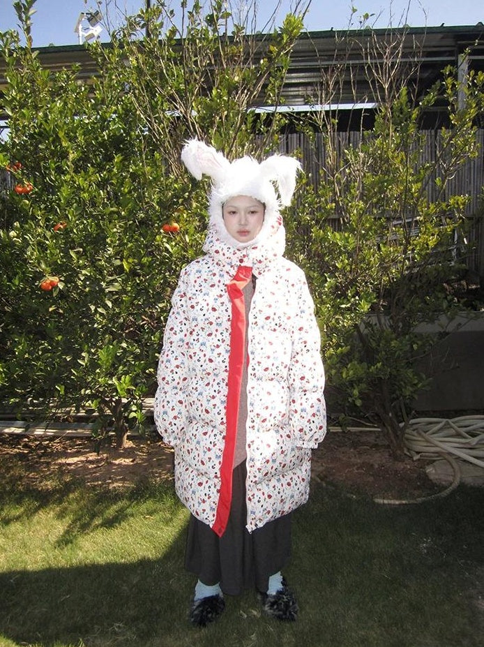 3months |  KOREAN CAT PRINT HOODED COAT【ID:TN00027】