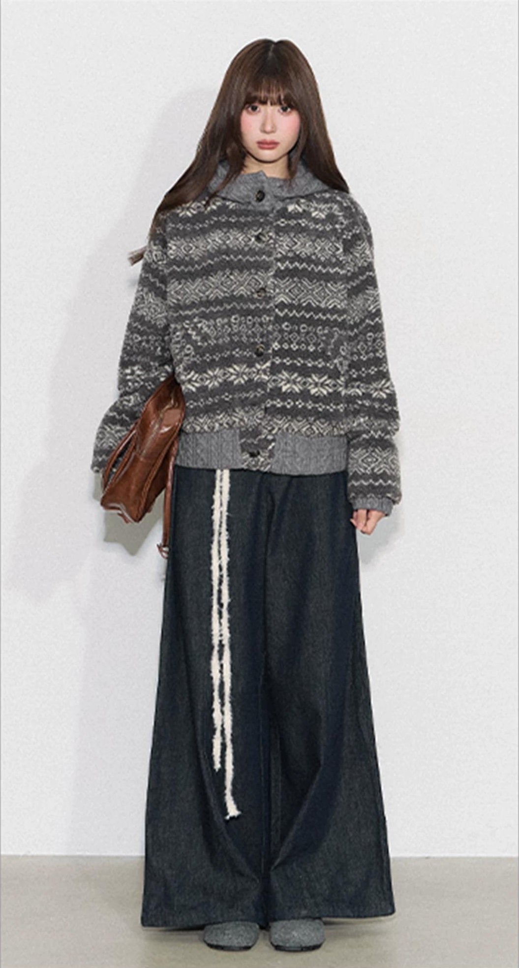 THELIGHT | CASUAL KNIT PATCHWORK JACKET【ID:TN00093】