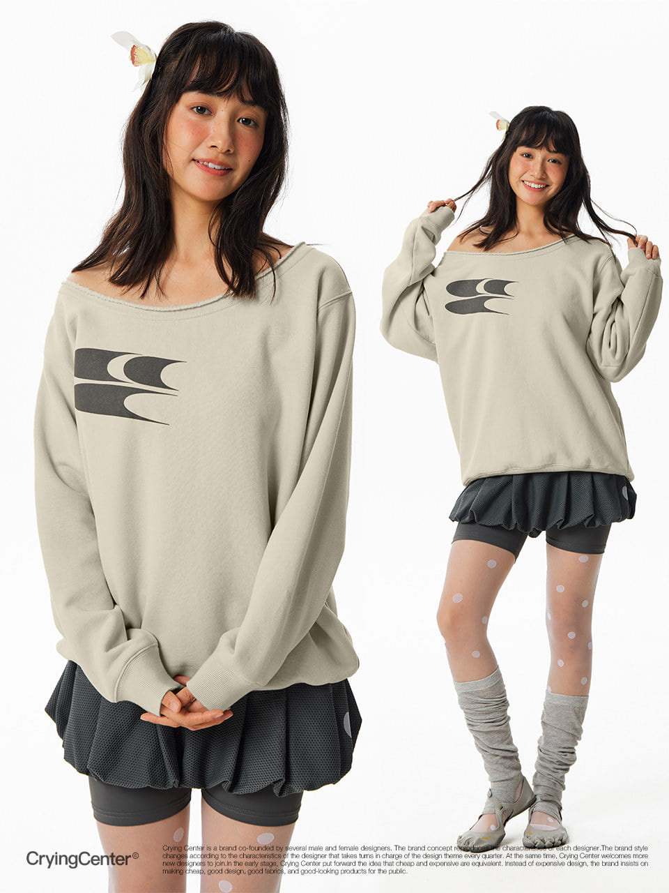 CryingCenter Soft Mellow Off-Shoulder