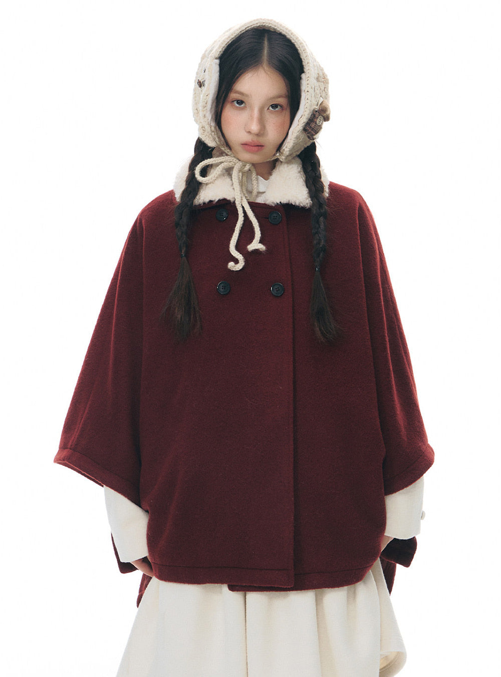 Double-Breasted Cape Jacket (2color)