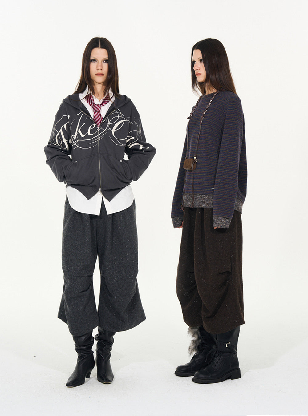 Cropped Wool Balloon Pants (2color)