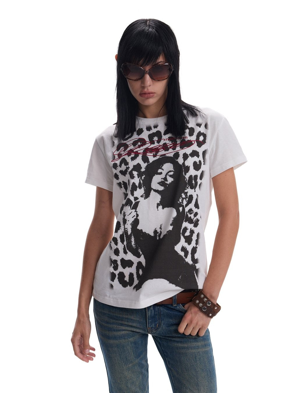 Leopard Portrait Print Top