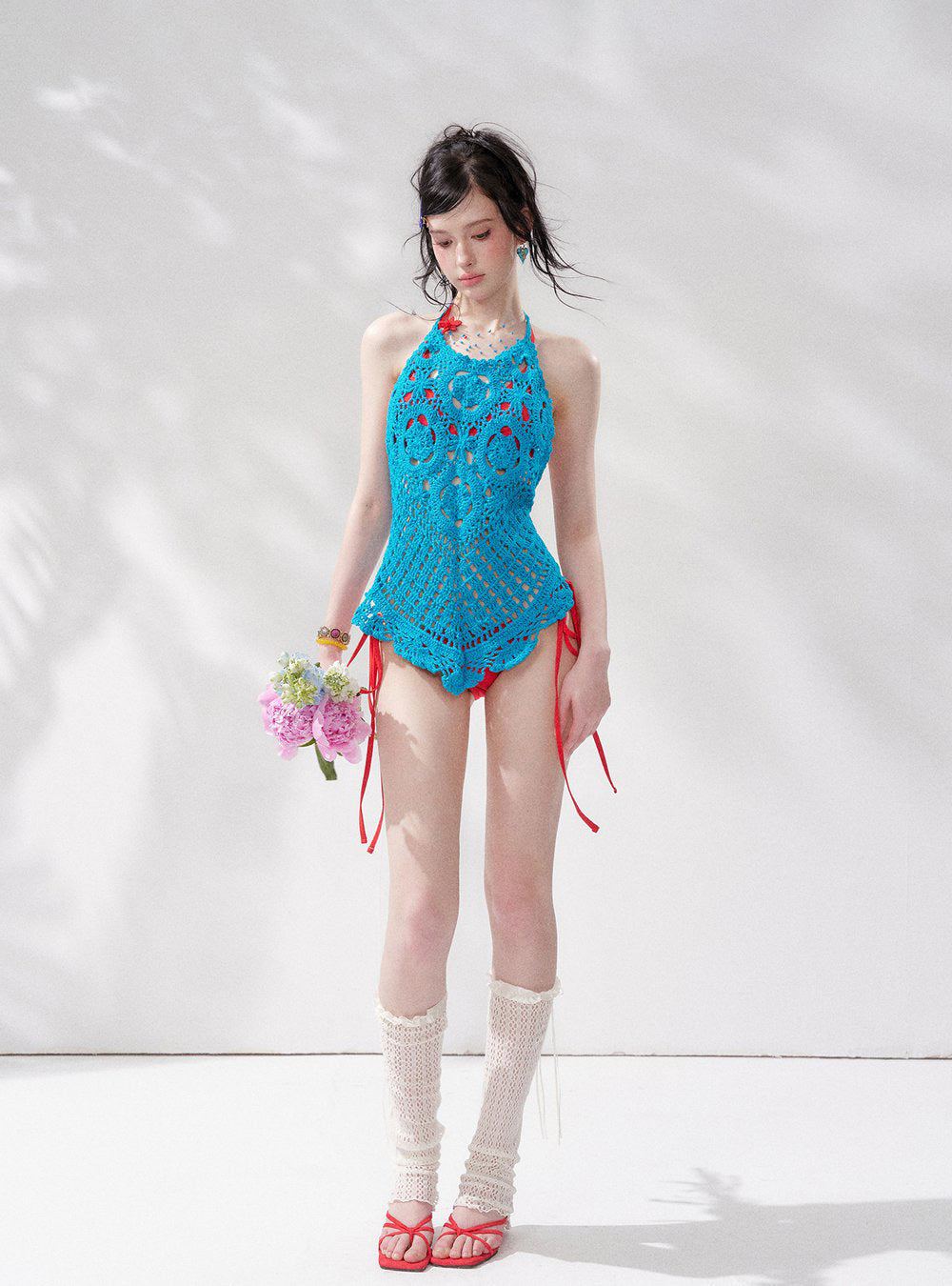 Island Crochet Halter Swim Set (3Piece)