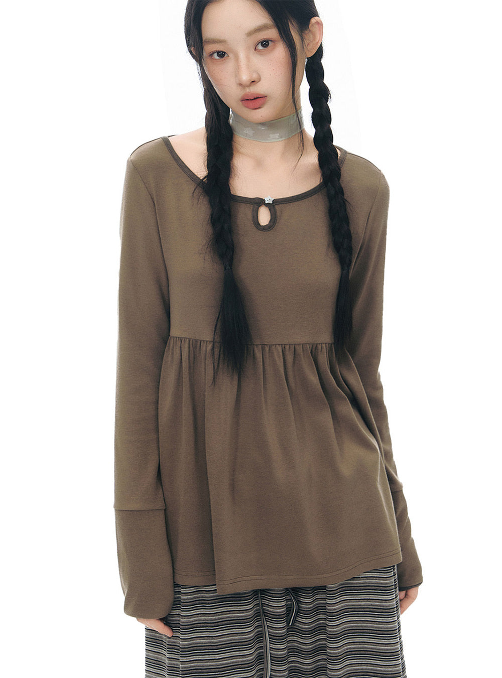 Twinkle Peplum Girl Top (2color)