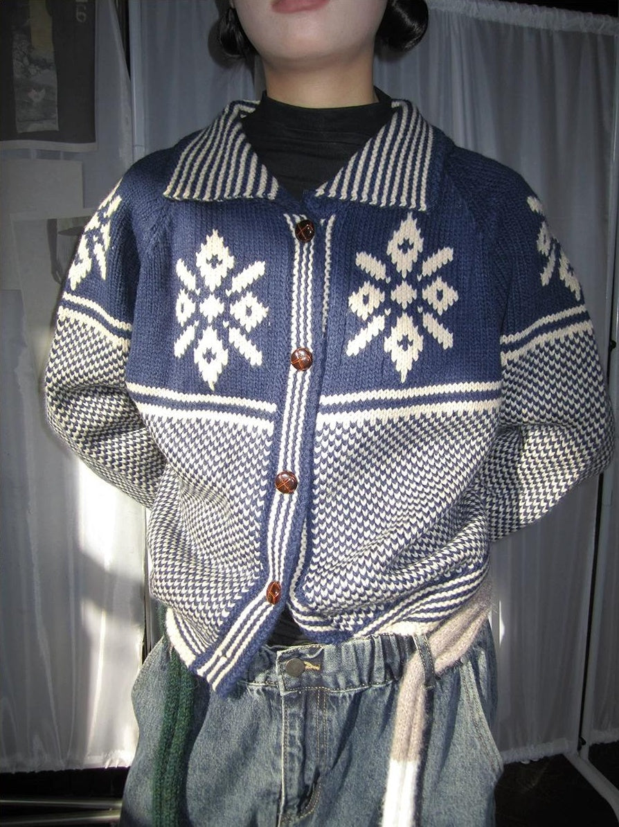 3months | RETRO LOOSE KNIT SWEATER JACKET【ID:TN00043】