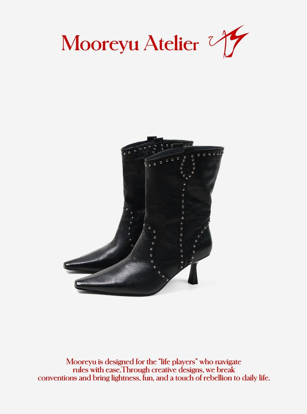 Wild Edge Rivet Boots (2color)