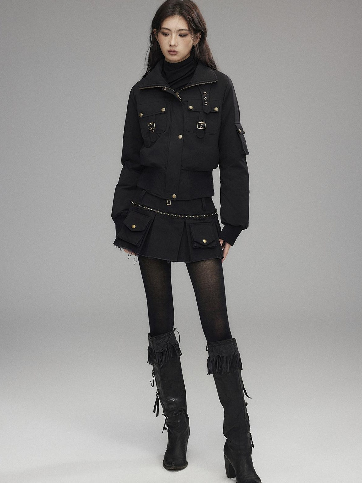 90 Percent White Duck Down Warm Casual Cinched Waist Women Everyday Down Jackets