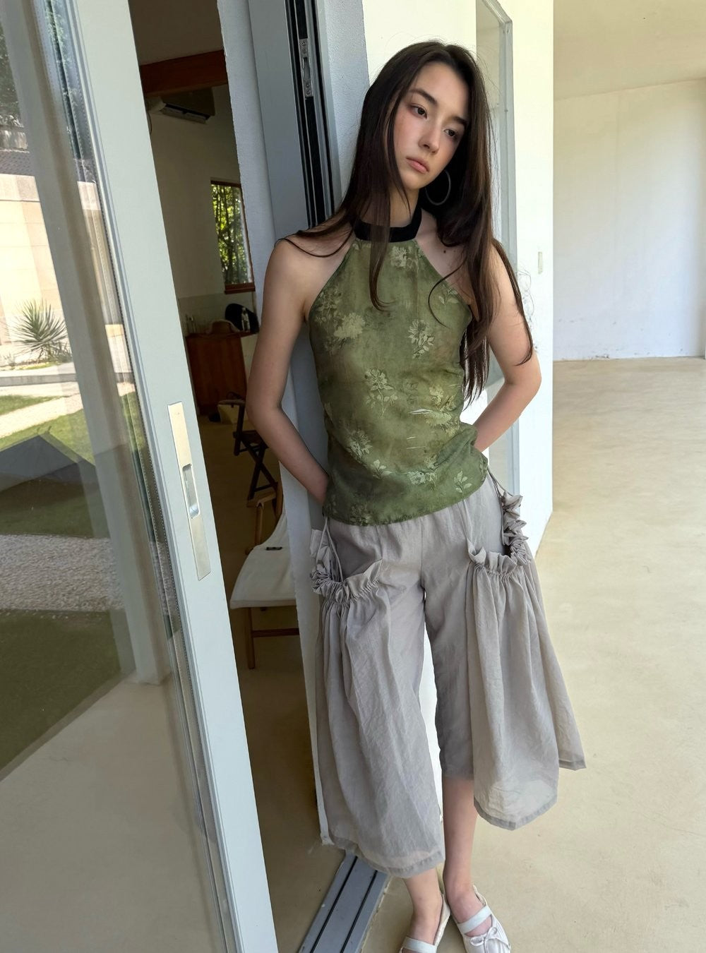 Moss Veil Halter Top