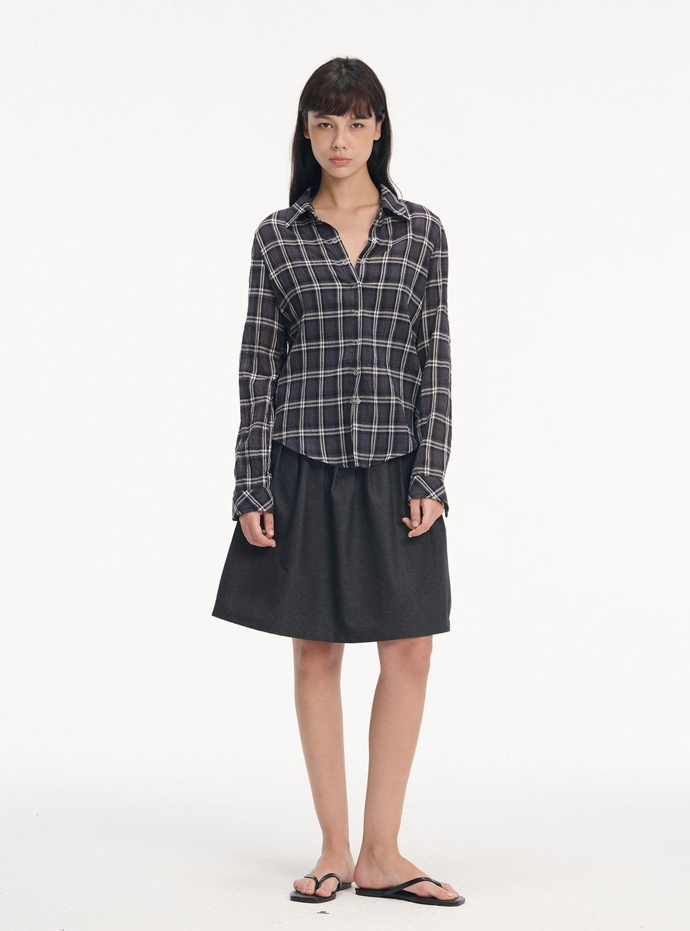 Ease Roll Sleeve Shirt (2color)