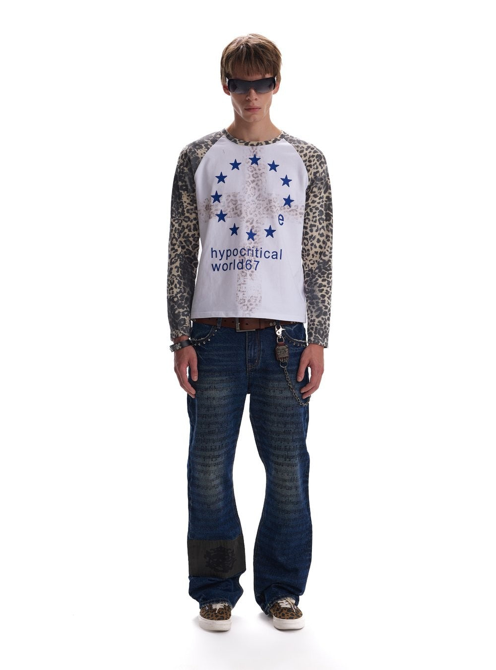 Hypocritical Leopard Raglan Top