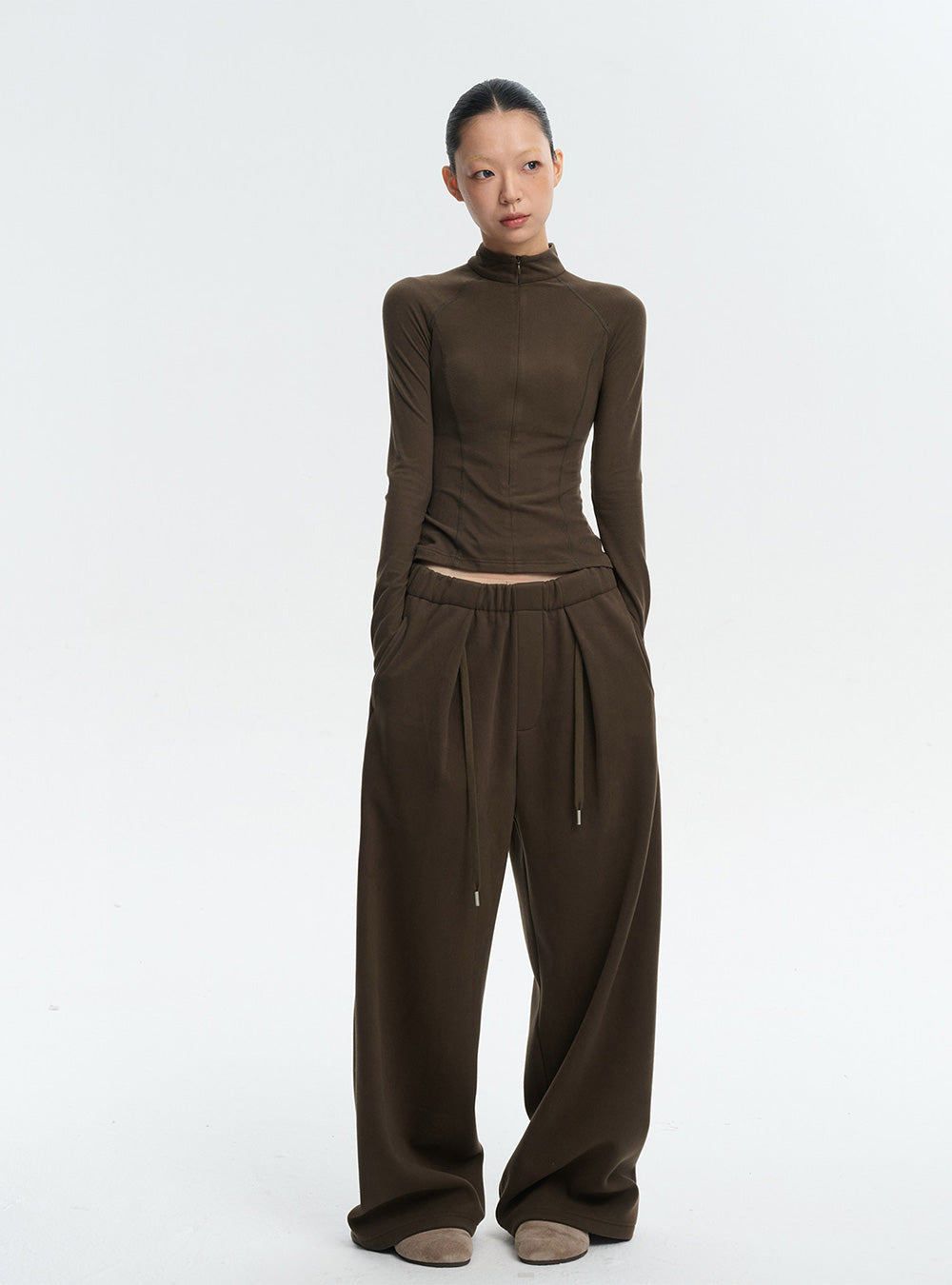 Fleece Wide Pants (2color)