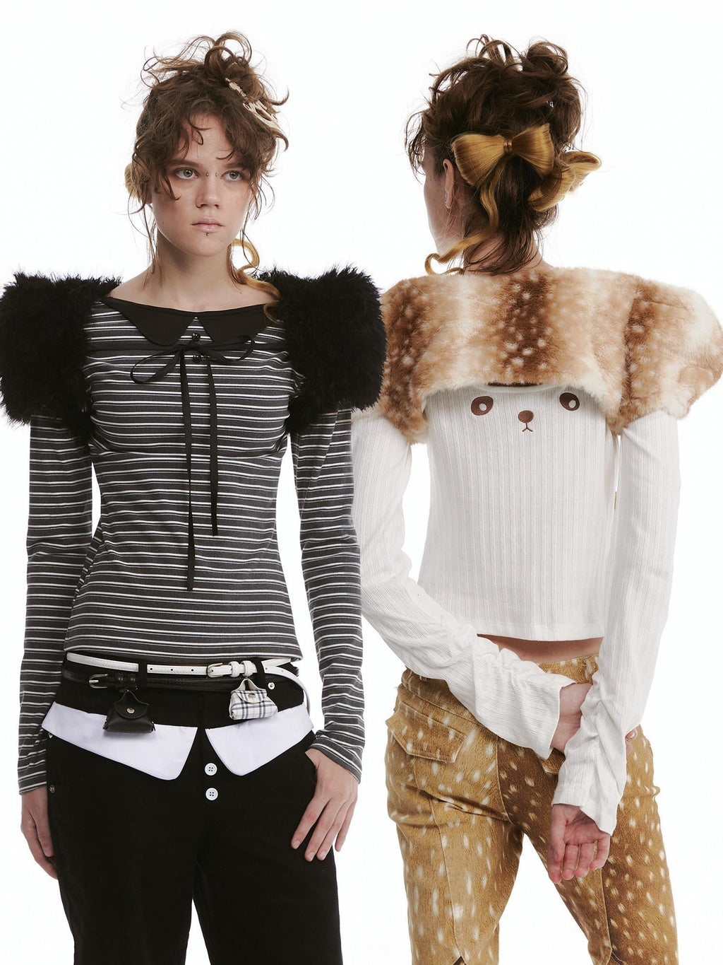 Original Design Cropped Boatneck Open Front Cardigan Women Black Deer Accessories