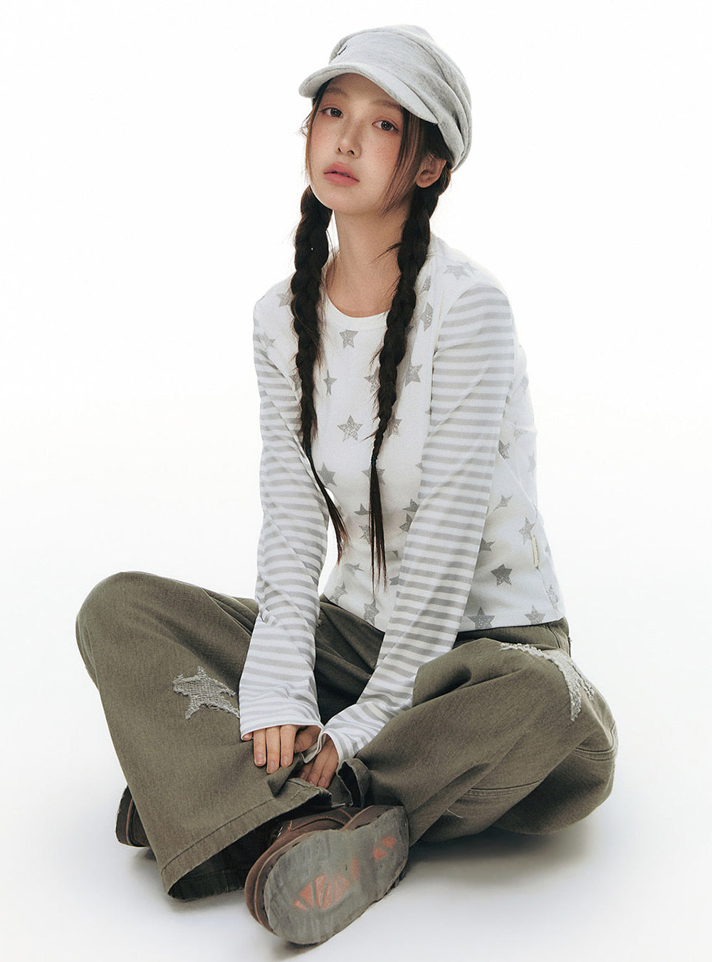 Twinkle Star Wide Denim Pants (2color)