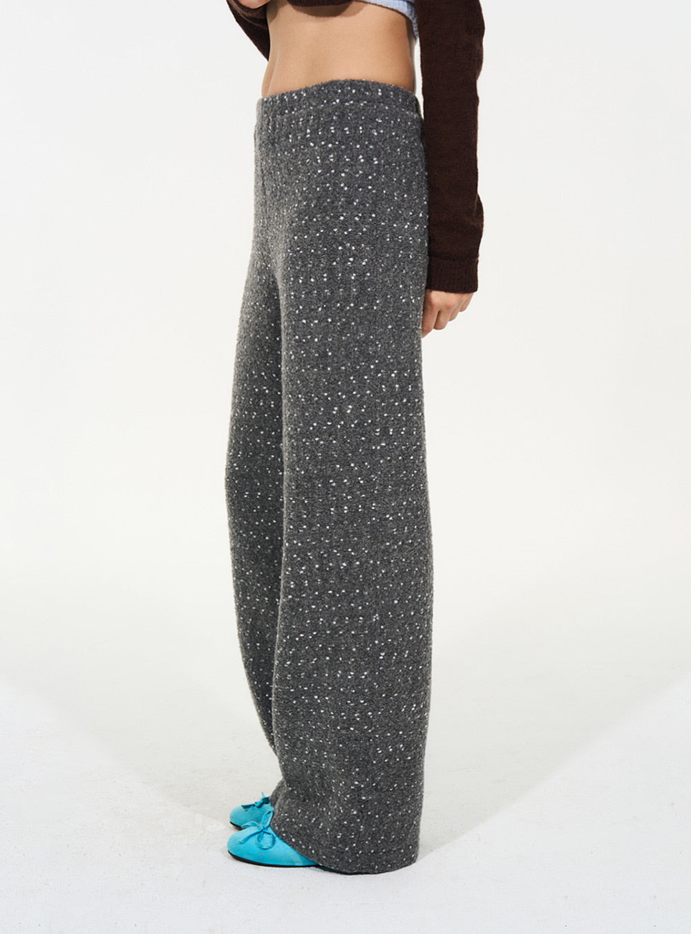 Casual Polka Dot Wool Sweatpants