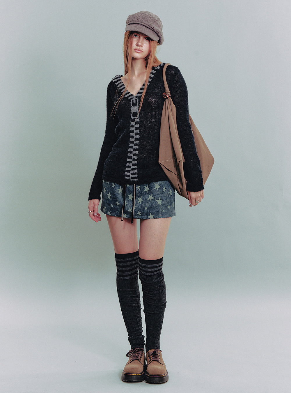 Starry Denim Mini Skirt