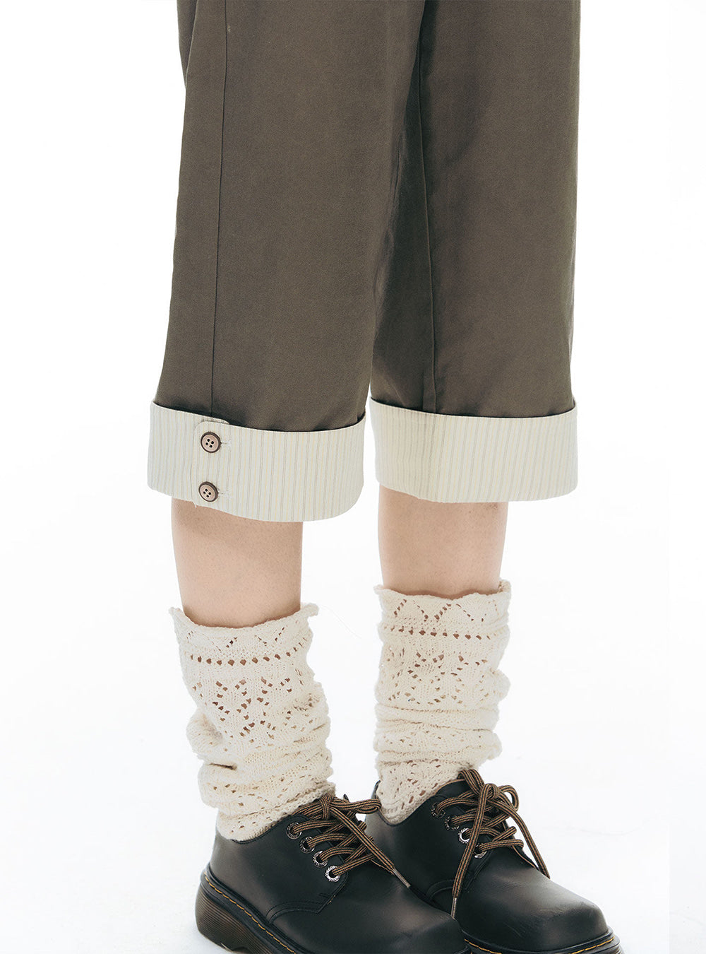 Foldable Hem Pocket Capri Pants
