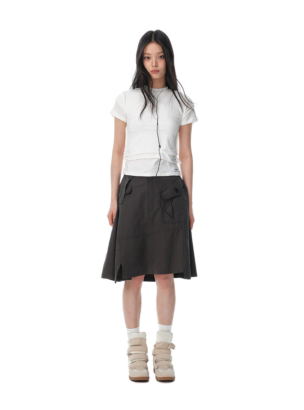 Back Zip Layer Slim Top (3color)