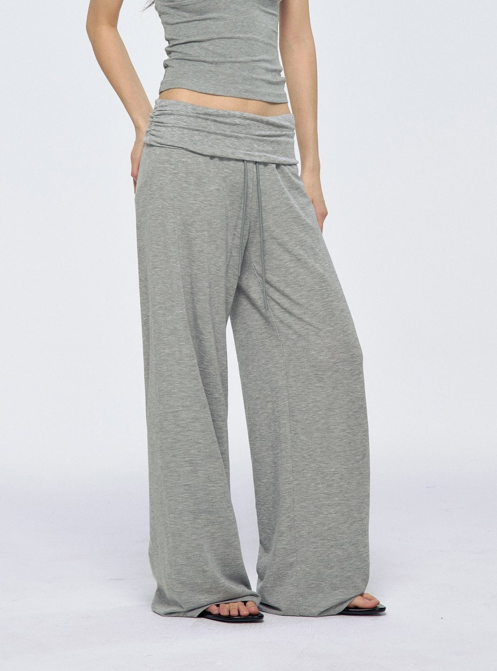 Rollup Drawstring Wide Pants (2color)