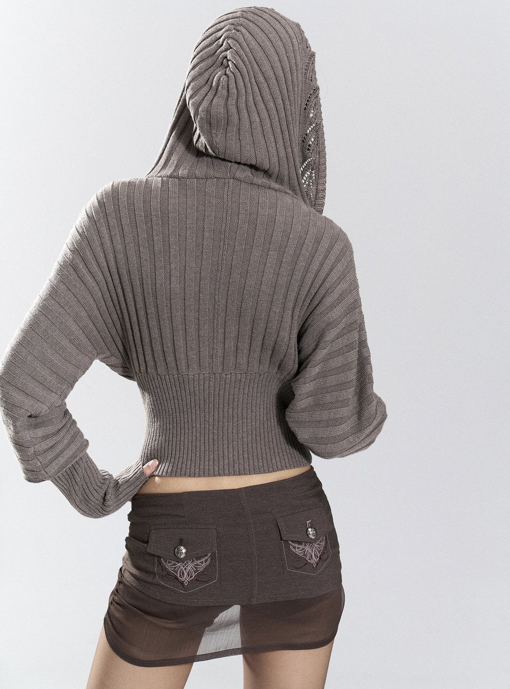 Lace Corset Ribbed Knit Top (2color)