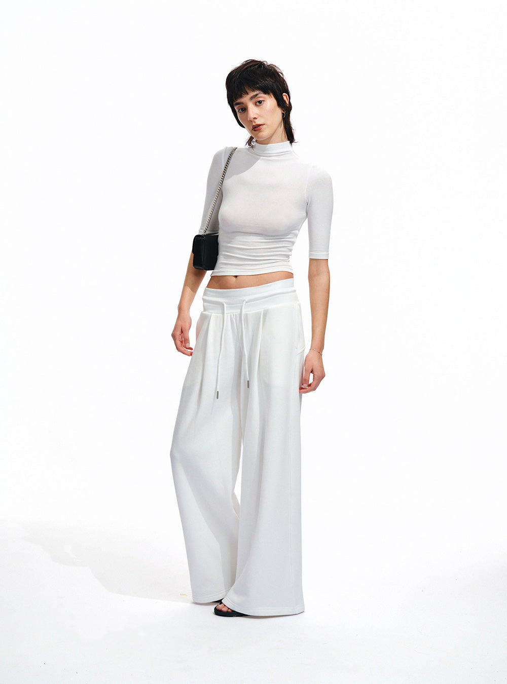 Velour Skin Half Turtleneck Top (3color)