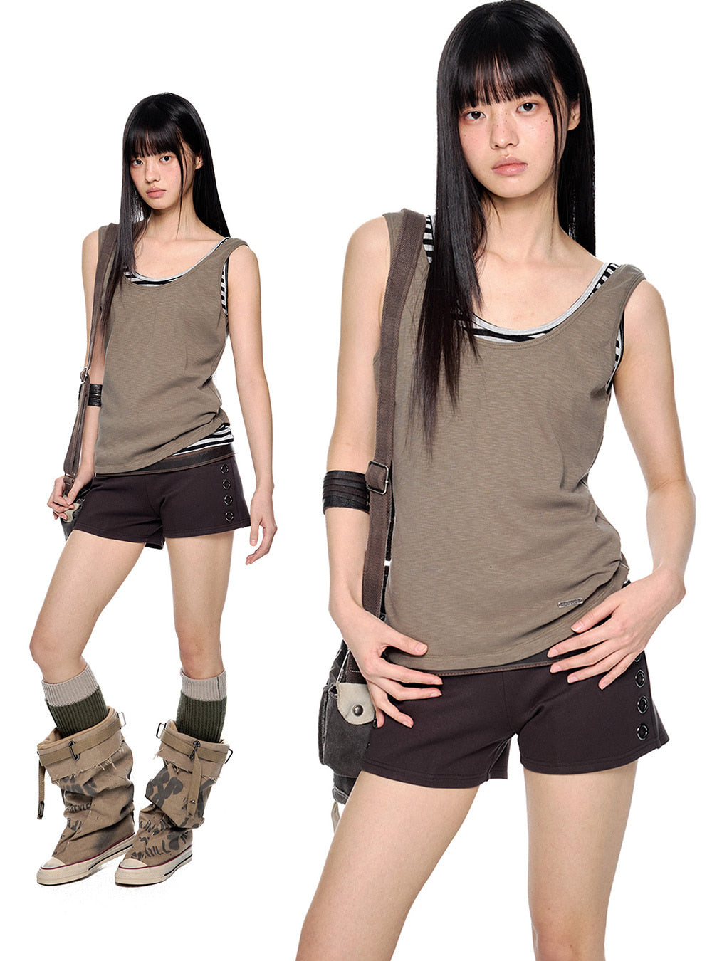 Layer Mix U-Neck Tank Top