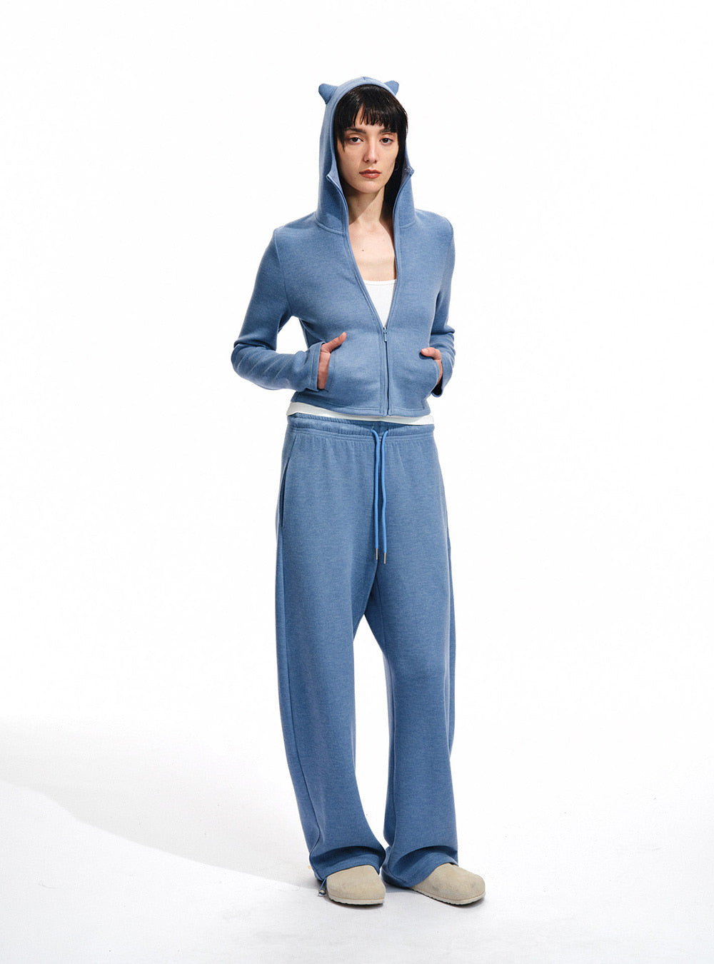 Bear Ear Hood Zip-Up & Pants