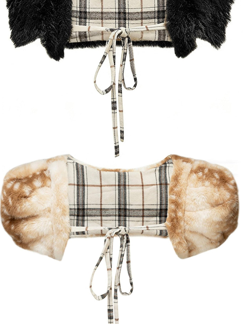 Original Design Cropped Boatneck Open Front Cardigan Women Black Deer Accessories
