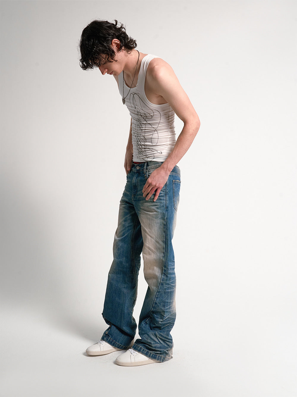 Rustfade Stud Flare Denim