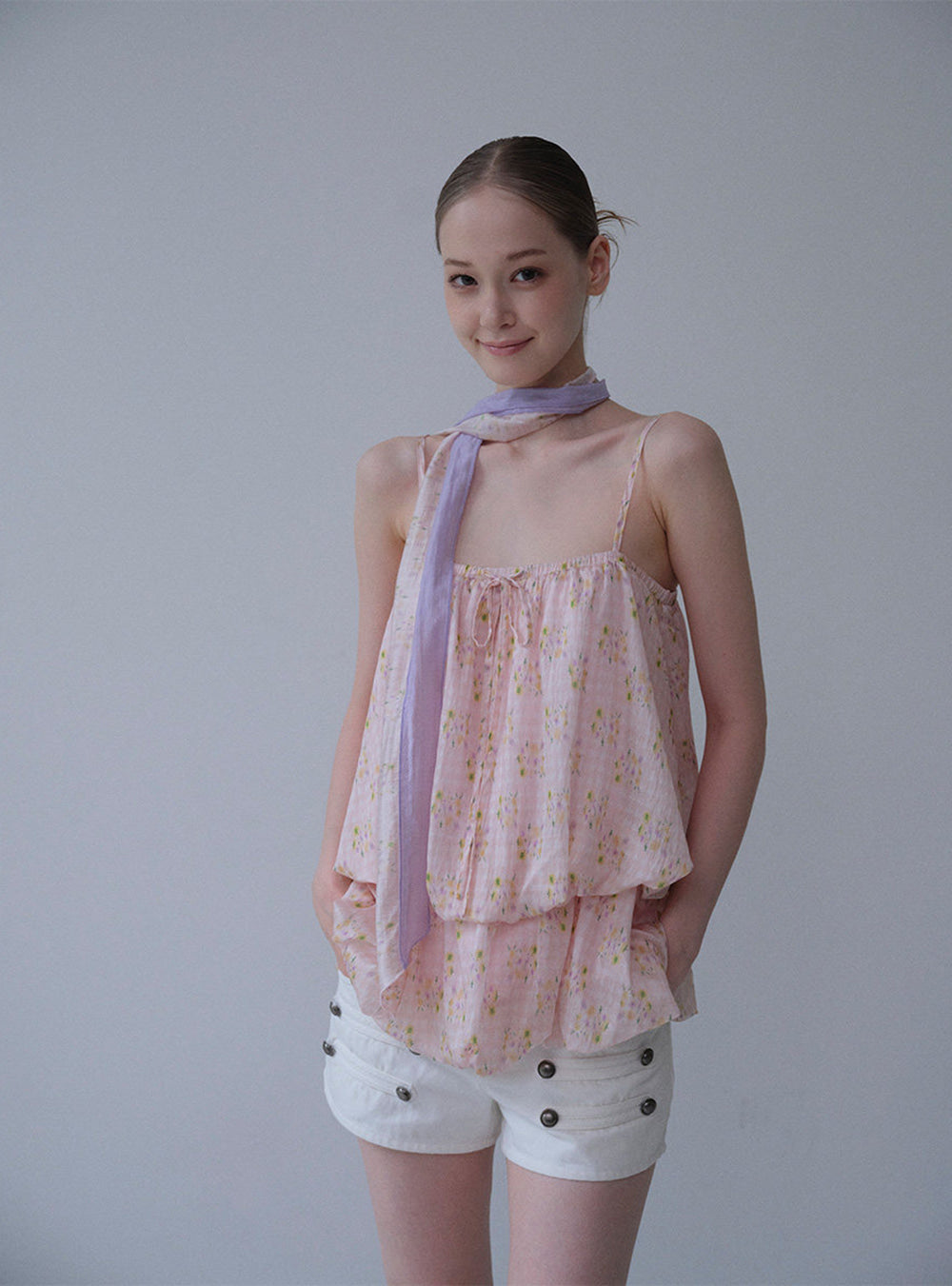 Mist Scarf Camisole Top