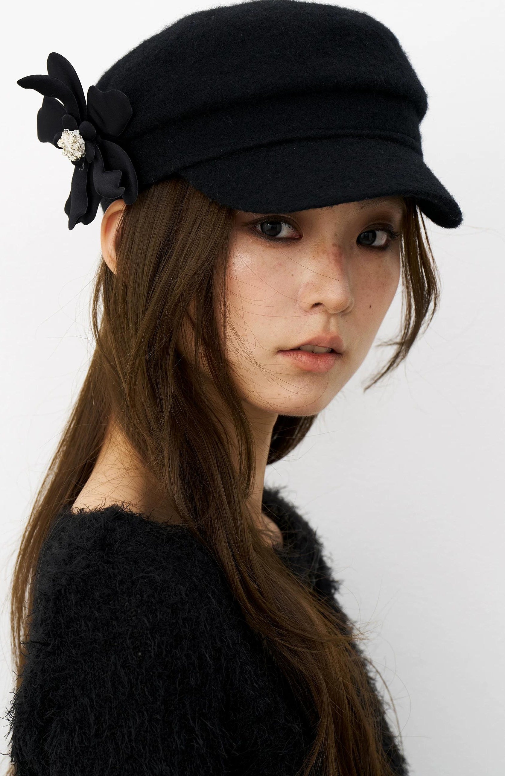 THELIGHT | THREE-DIMENSIONAL WOOL BERET CAP【ID:TN00120】