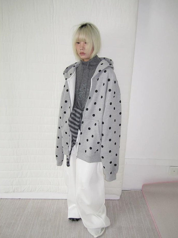 3months | POLKA DOT BOA HOODIE JACKET【ID:TN00060】