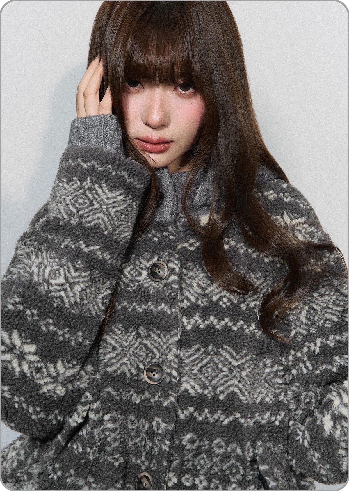 THELIGHT | CASUAL KNIT PATCHWORK JACKET【ID:TN00093】