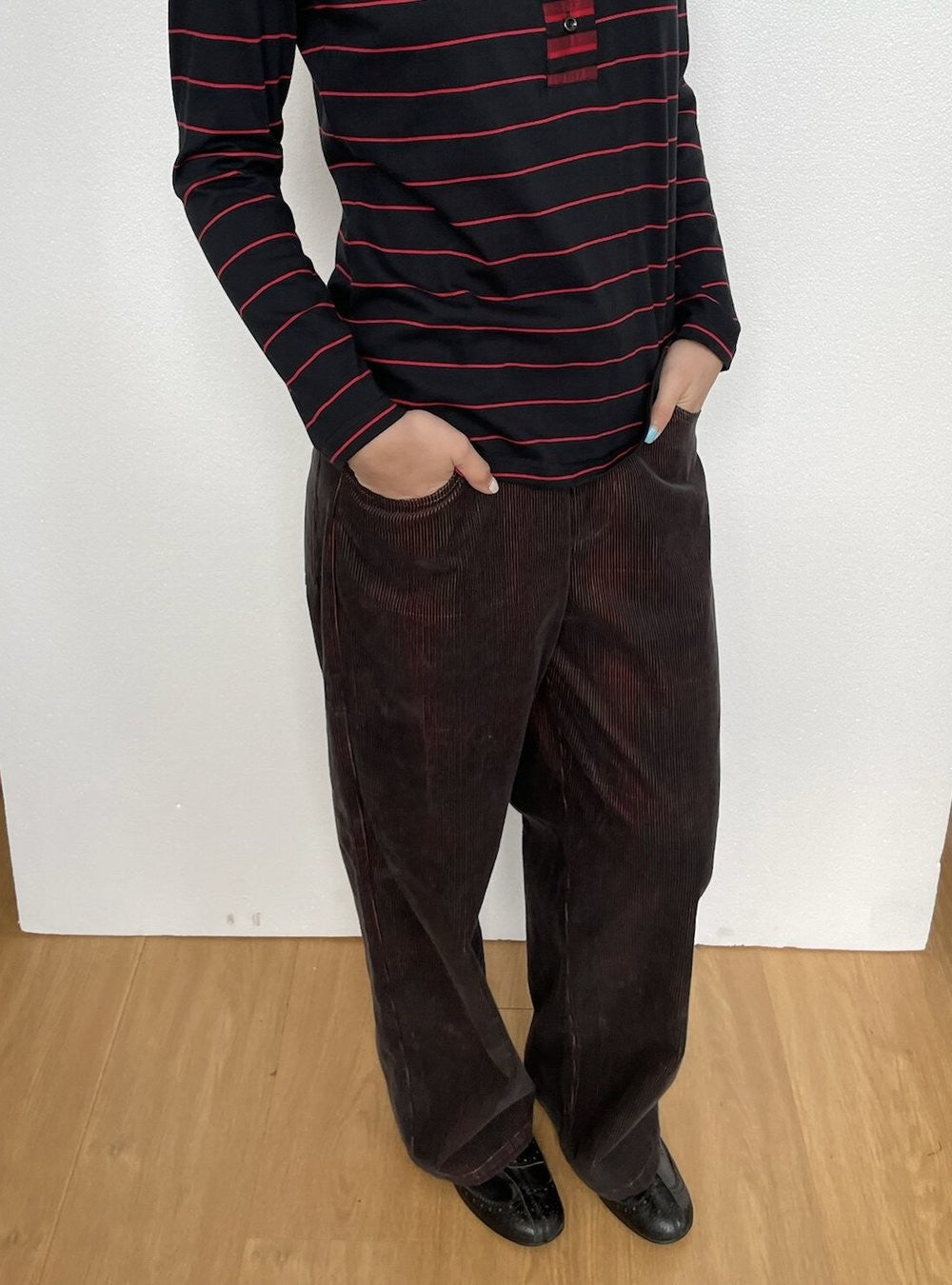 Corduroy Layered Pants
