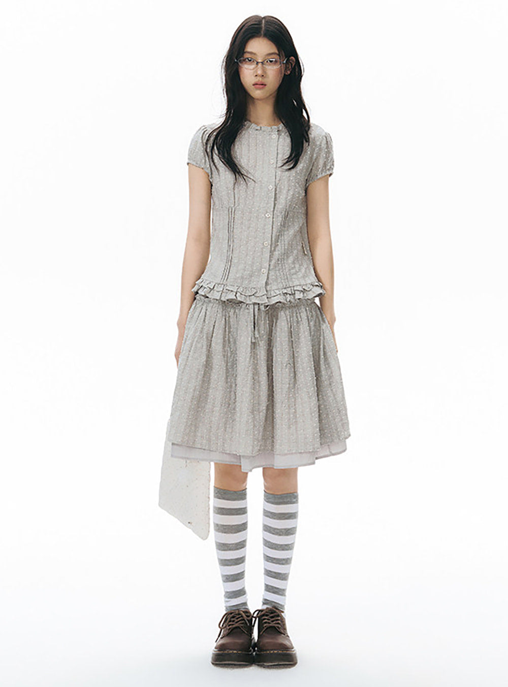 Layered Drawstring Skirt (2color)