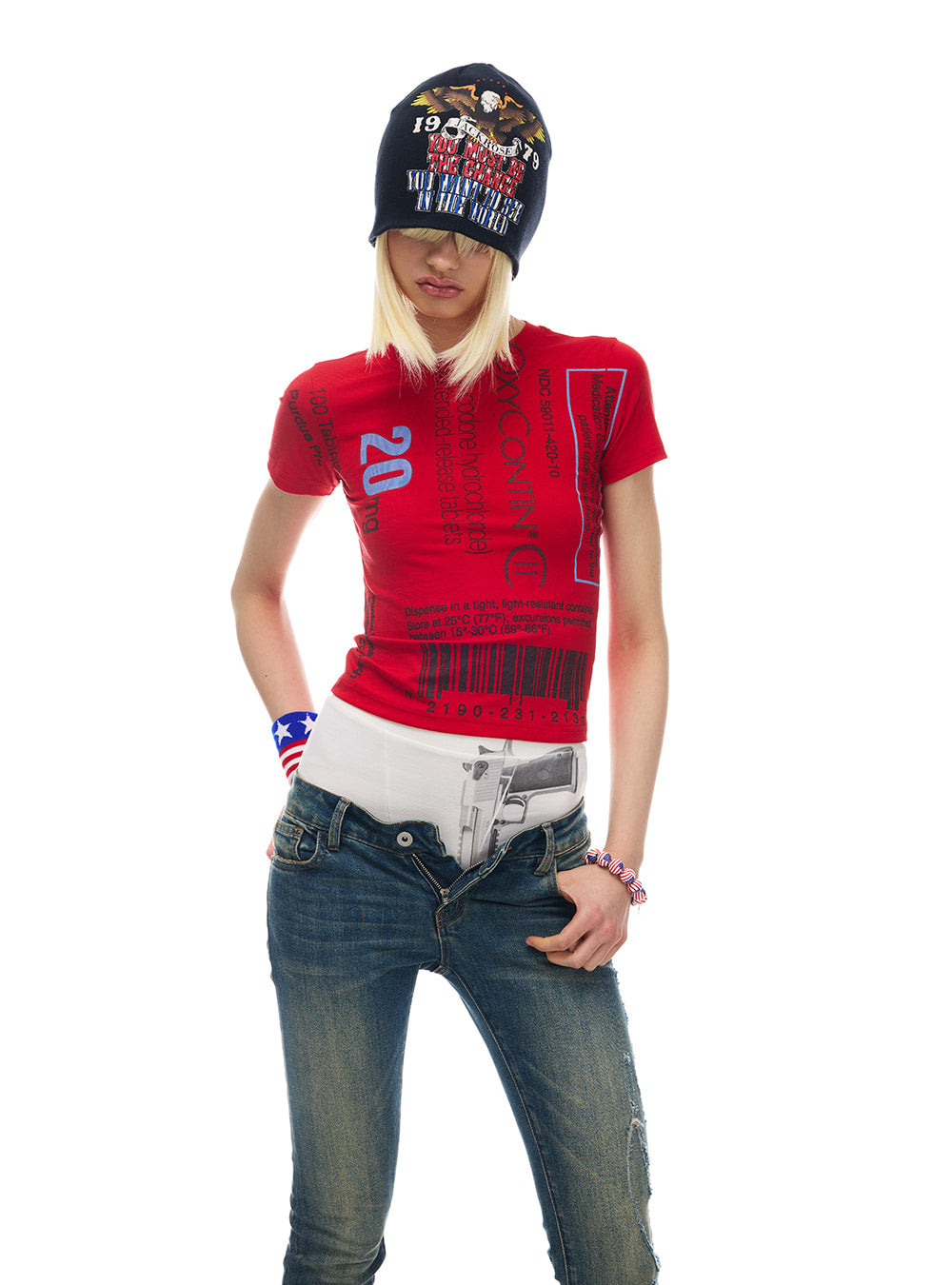 Oxy Label Graphic Slim Top
