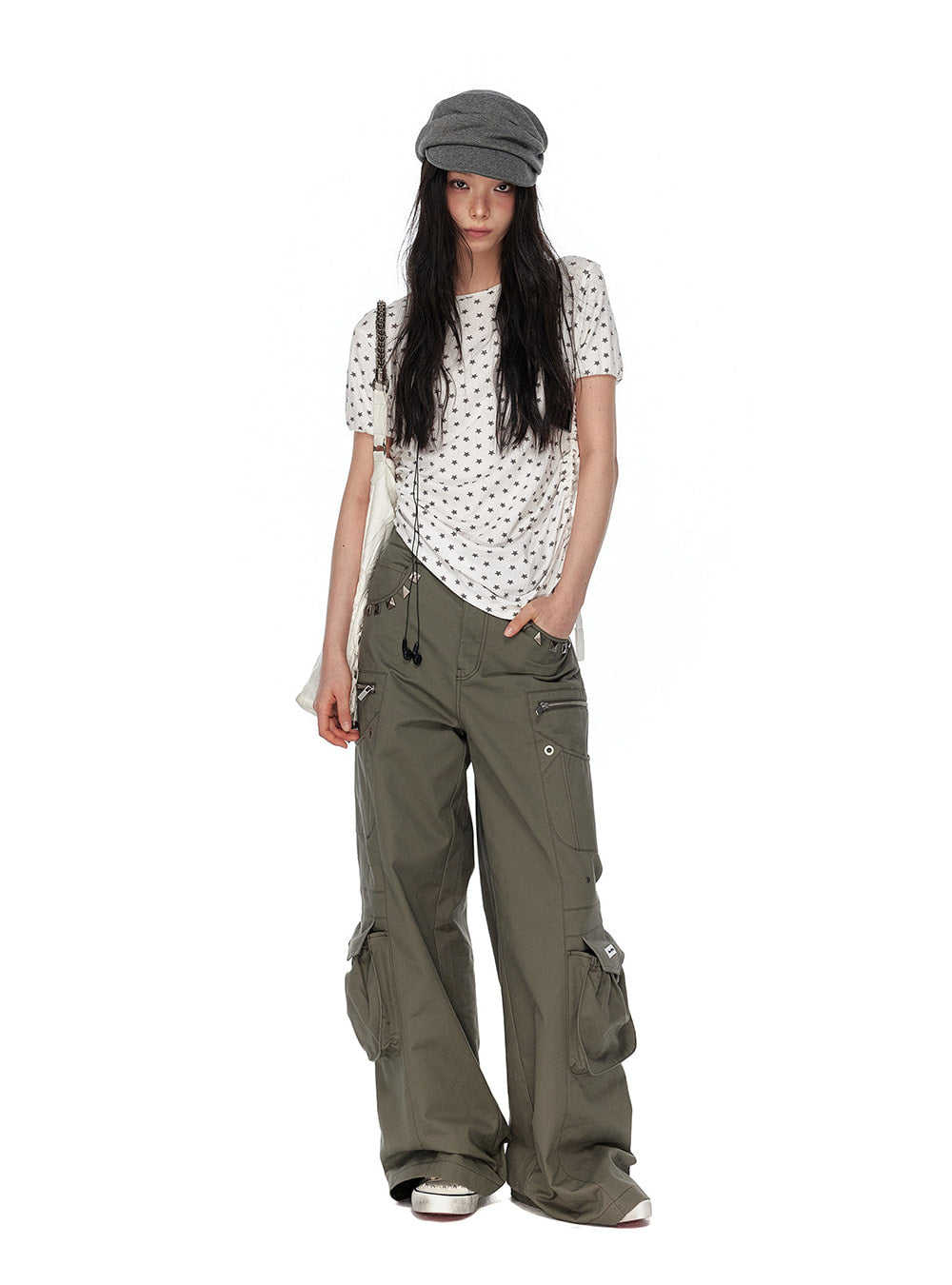 Starry Side Shirring Strap Top
