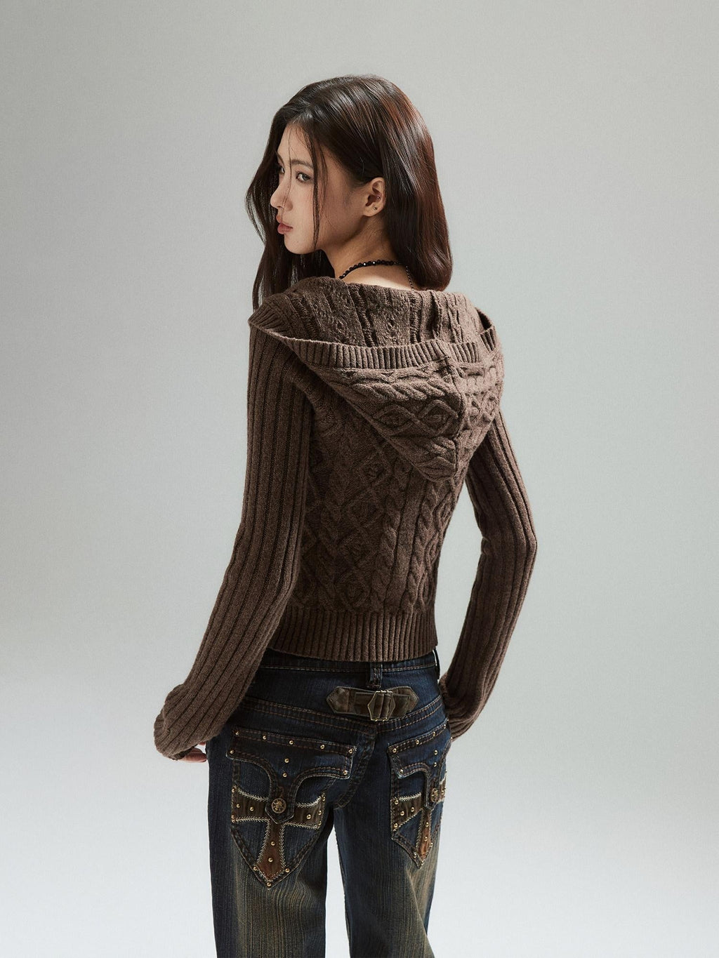 Wool Blend V-neck Slim Pullover Two Piece Cami Set Casual Sweaters