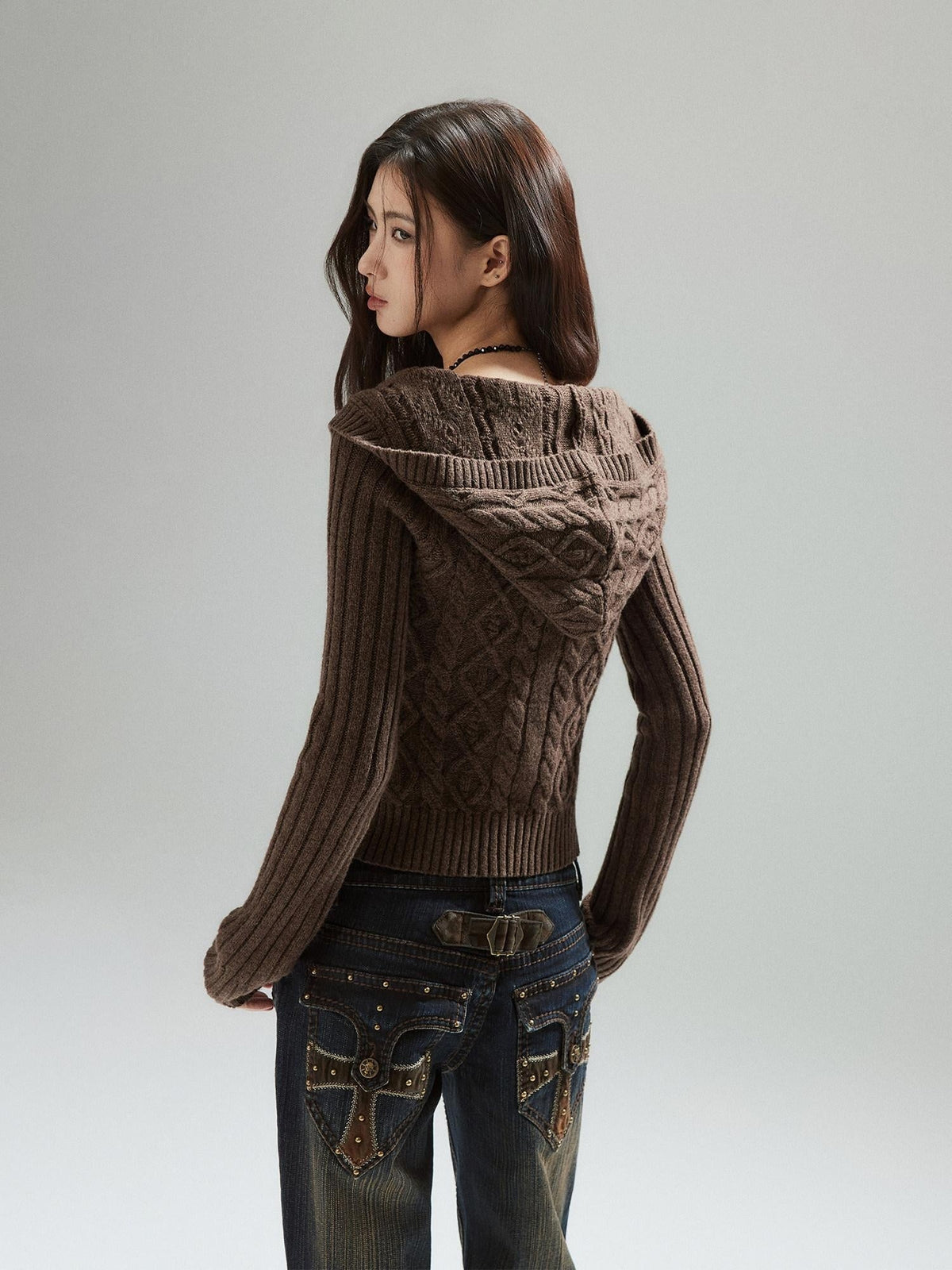 Wool Blend V-neck Slim Pullover Two Piece Cami Set Casual Sweaters