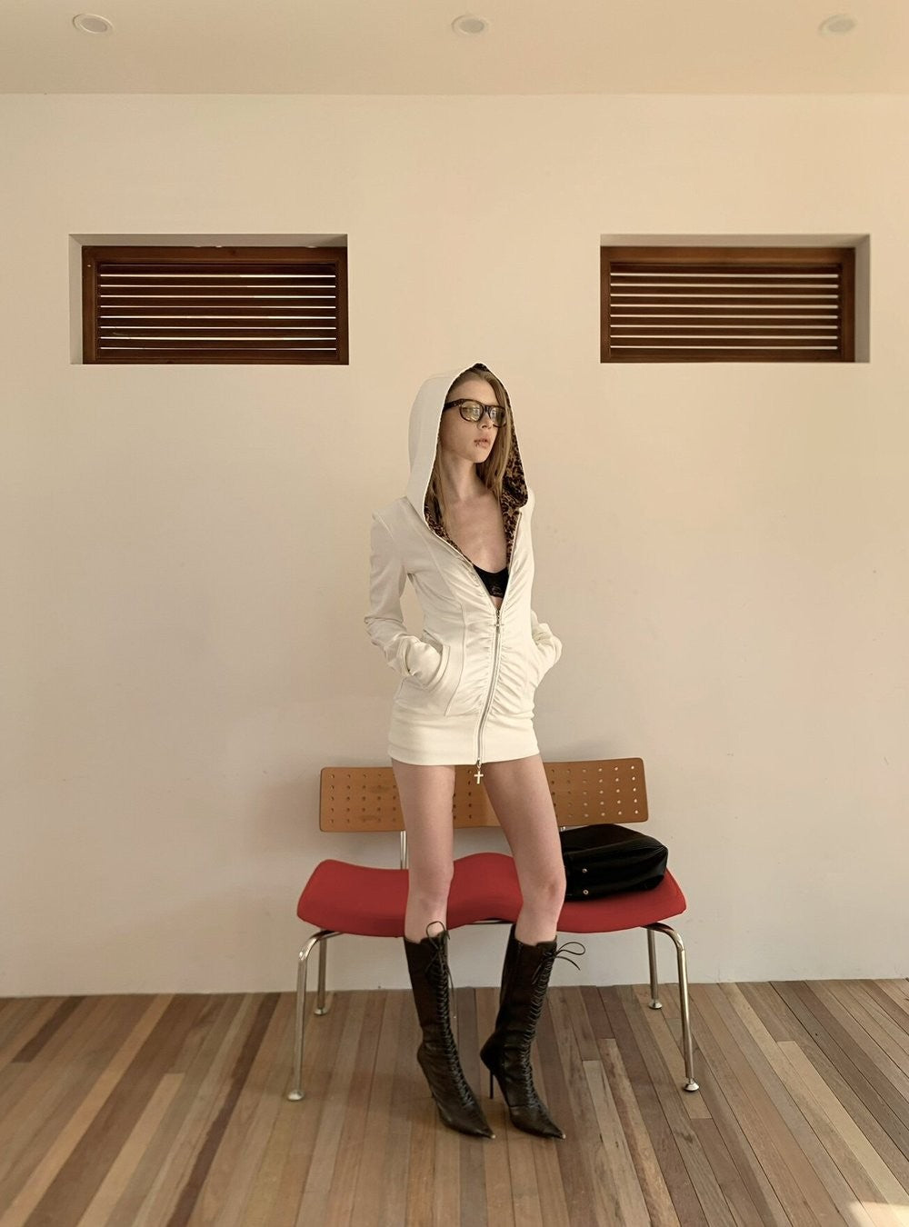 Leopard Edge Contour Hoodie