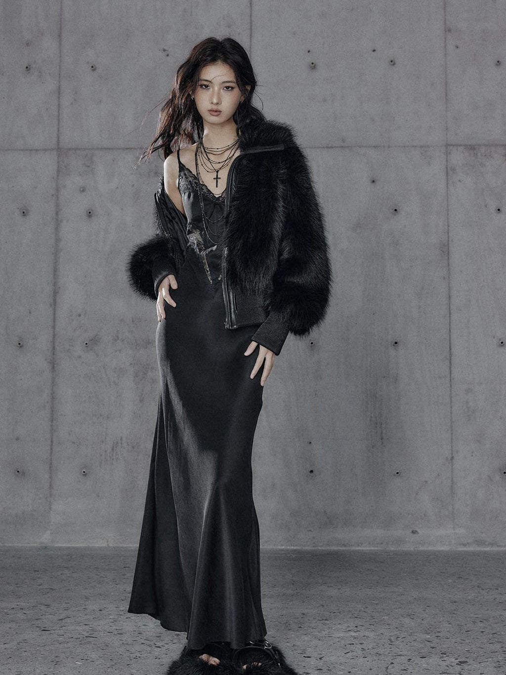 Warm Thick Black Sexy Slim Fit Spandex Zipper Lapel Women Cropped Jackets