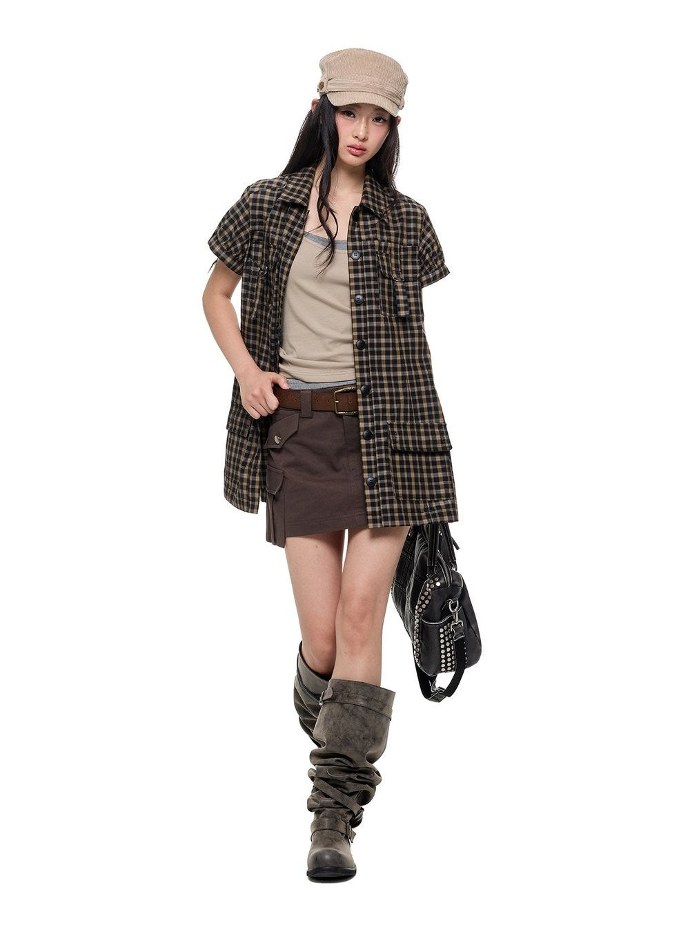 Cargo D-Ring Check Dress