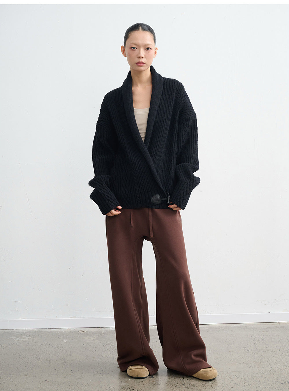 Solid Ease Oversized Knit Cardigan (3color)