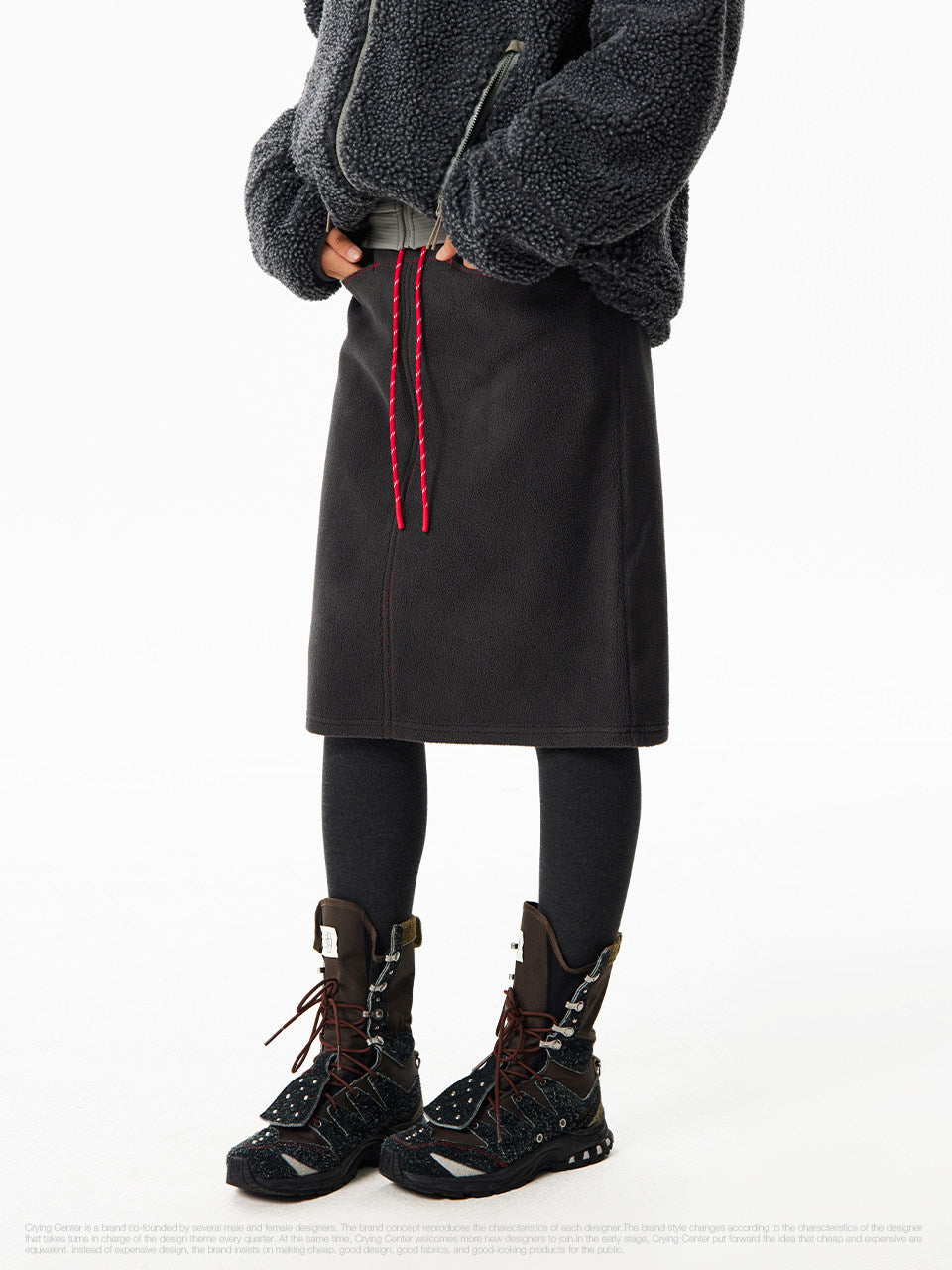 CryingCenter Herringbone Fleece Skirt