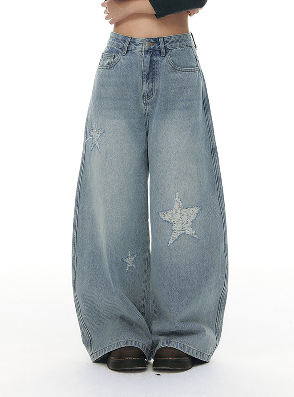 Twinkle Star Wide Denim Pants (2color)
