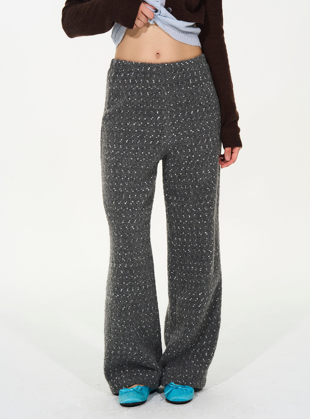 Casual Polka Dot Wool Sweatpants